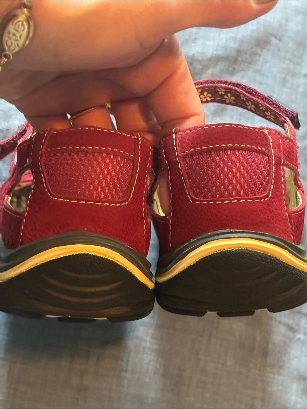 Jambu Red Mary Jane Flat with Cutout Upper size 7.5